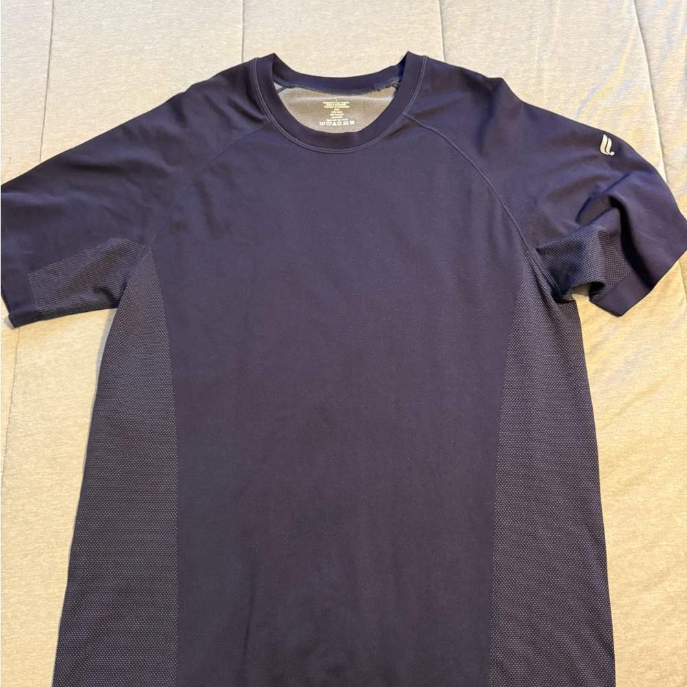 Fabletics Dark Blue Short Sleeve Tee